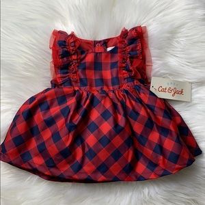 Baby Cat and Jack Plaid Infant Dress Size 0-3 mo